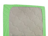 Cearceaf verde KidsDecor cu elastic din bumbac 60 x 85 cm - 1