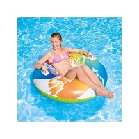 Colac mare gonflabil pentru inot cu maner Intex 122 cm multicolor - 1