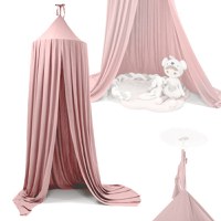 Cort baldachin suspendat Teepee multifunctional pentru copii 290cm Light Pink - 1