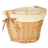 Cos impletit din rachita pentru biciclete 26x23 cm White - 10