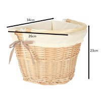 Cos impletit din rachita pentru biciclete 26x23 cm White - 3