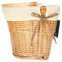 Cos impletit din rachita pentru biciclete 26x23 cm White - 4