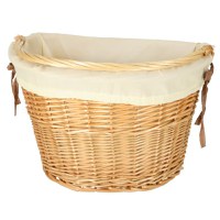 Cos impletit din rachita pentru biciclete 26x23 cm White - 5