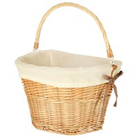 Cos impletit din rachita pentru biciclete 26x23 cm White - 6