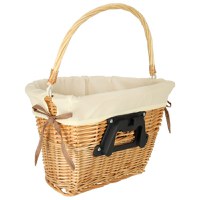 Cos impletit din rachita pentru biciclete 26x23 cm White - 7