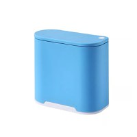 Cos pampers compact cu suport saci menajeri Little Mom Trash Can Blue - 7