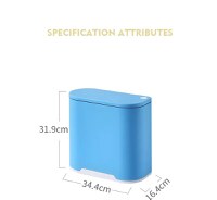 Cos pampers compact cu suport saci menajeri Little Mom Trash Can Blue - 4