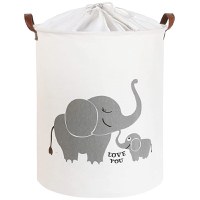 Cos pliabil Sipo pentru jucarii si rufe 35x42 cm bumbac 43l Elefant - 6