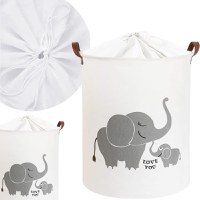 Cos pliabil Sipo pentru jucarii si rufe 35x42 cm bumbac 43l Elefant - 1