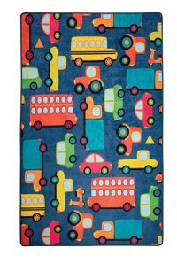 Covor antiderapant pentru copii Cars Blue 150x200 cm - 4