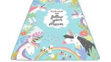 Covor antiderapant pentru copii Cute Unicorn 100x150 cm