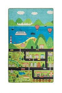 Covor antiderapant pentru copii Happy City 150x200 cm - 4