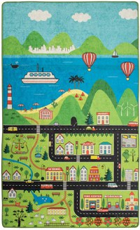 Covor antiderapant pentru copii Happy City 150x200 cm - 2