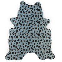 Covor bumbac 145x160 cm Leopard albastru Childhome - 4