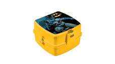 Cutie pentru sandwich de copii Batman plastic galben 15x14x9 cm Tuffex