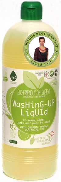 Detergent lichid pentru spalat vase ecologic 1L Biolu - 1