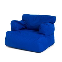 Fotoliu Big Bean Bag textil umplut cu perle polistiren albastru - 3