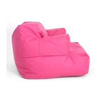 Fotoliu Big Bean Bag textil umplut cu perle polistiren roz - 2