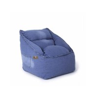 Fotoliu Big Jean Bean Bag textil tip jolly jeans umplut cu perle polistiren albastru - 2