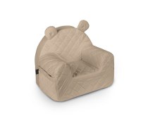 Fotoliu pentru copii cu spata Babysteps catifea Velvet Ursulet Teddy Beige - 8