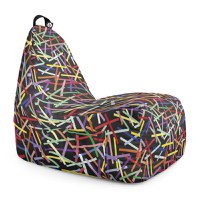 Fotoliu Puf Bean Bag tip Chill XL Confetti fundal negru - 6