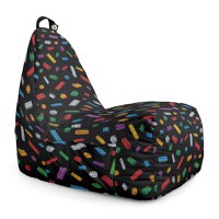 Fotoliu Puf Bean Bag tip Chill XL lego fundal negru - 6