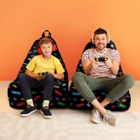 Fotoliu Puf Bean Bag tip Chill XL lego fundal negru - 4