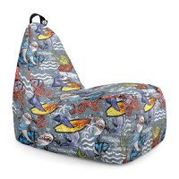 Fotoliu Puf Bean Bag tip Chill XL Surfing Sharks - 6