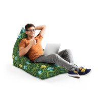 Fotoliu Puf Bean Bag tip Lounge Bufnite verde - 2