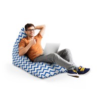 Fotoliu Puf Bean Bag tip Lounge Chevron classic blue - 2