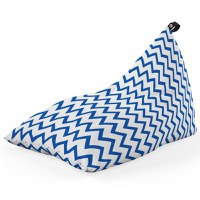 Fotoliu Puf Bean Bag tip Lounge Chevron classic blue - 5