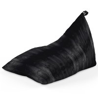 Fotoliu Puf Bean Bag tip Lounge lemn negru - 5