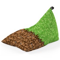 Fotoliu Puf Bean Bag tip Lounge Minecraft iarba pamant - 5