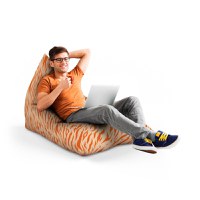 Fotoliu puf Bean Bag tip lounge tigre orange - 4