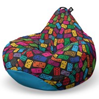 Fotoliu Puf Bean Bag tip Para L domino colorat - 6