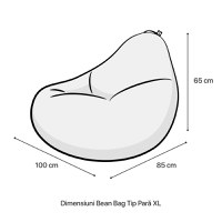 Fotoliu Puf Bean Bag tip Para XL Abstract Jungle Ocru - 2