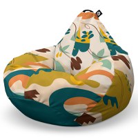 Fotoliu Puf Bean Bag tip Para XL Abstract Jungle Ocru - 6