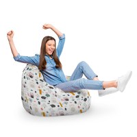 Fotoliu Puf Bean Bag tip Para XL Arici si Vulpe Alb - 1