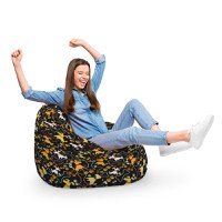 Fotoliu Puf Bean Bag tip Para XL Caini Fundal Negru - 1