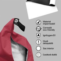 Fotoliu Puf Bean Bag tip Para XL Chroma Red - 4