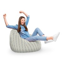 Fotoliu Puf Bean Bag tip Para XL motiv frunze verticale - 1