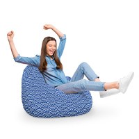 Fotoliu Puf Bean Bag tip Para XL Oriental Waves Blue - 1