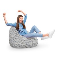 Fotoliu Puf Bean Bag tip Para XL Pietre Albe - 1