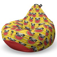 Fotoliu Puf Bean Bag tip Para XL Pugs cu Pepeni - 6