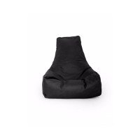 Fotoliu tip para Big Bean Bag textil umplut cu perle polistiren negru - 2