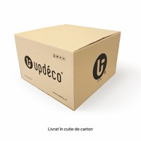 Fotoliu Updeco Puf Bean Bag tip Big Chill frunze verzi si galbene - 2