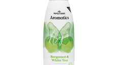 Gel de dus 100 vegan Aromatics Hope cu parfum de bergamota si ceai alb cu prebiotice vit E si aloe 600ml