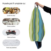 Husa fotoliu Puf Bean Bag tip Para XL fara umplutura marinha mint - 1