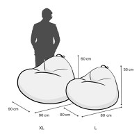 Husa fotoliu Puf Bean Bag tip Para XL fara umplutura marinha mint - 5