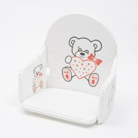 Husa scaun de masa New Baby compatibila cu scaunul de masa Victory White Teddy Bear - 3